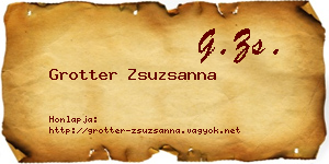 Grotter Zsuzsanna névjegykártya