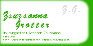 zsuzsanna grotter business card